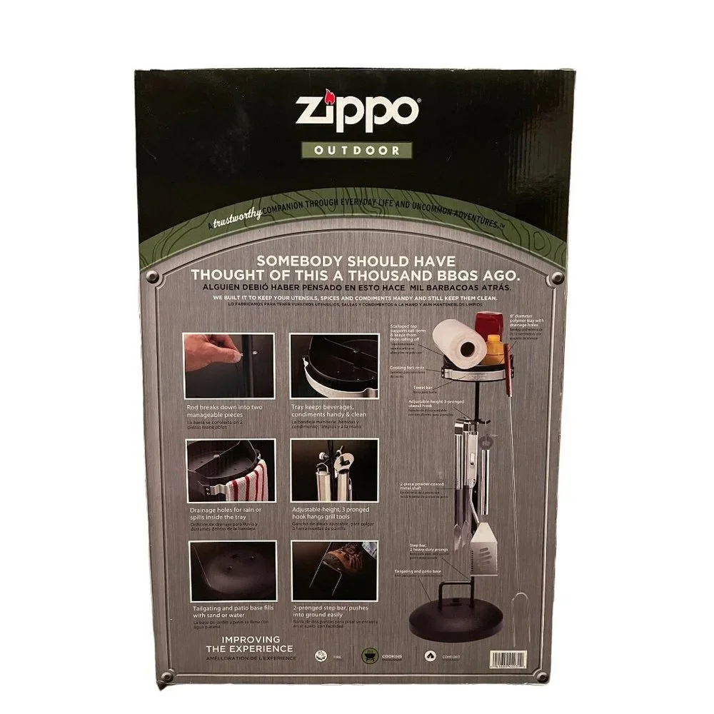 New Zippo Outdoor Utensil Tree Organizer for Camping Tailgating BBQ's Open Box